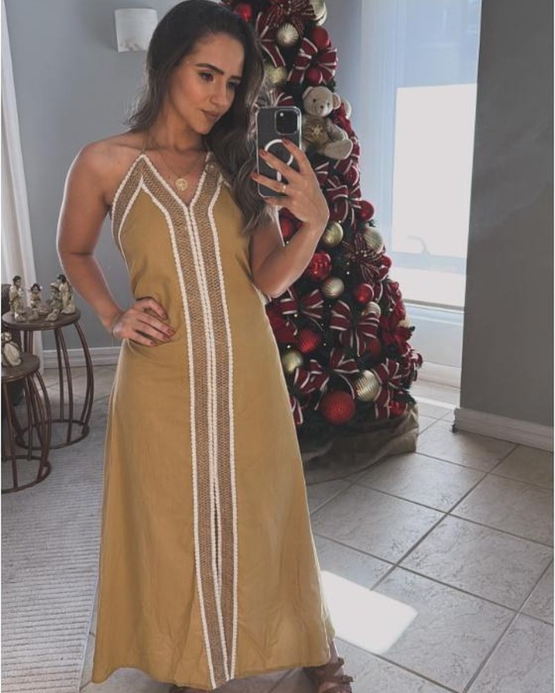 Vestido Longo Caramelo